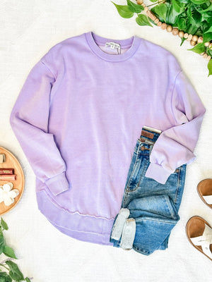 Vintage Wash Pullover - Lavender by Michelle Mae