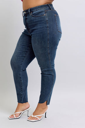 Judy Blue High Rise Tummy Control Step Hem Skinny Jeans