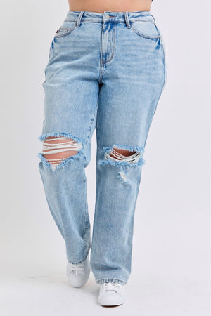 Judy Blue High Waist Rigid Magic 90's Straight Leg Jeans