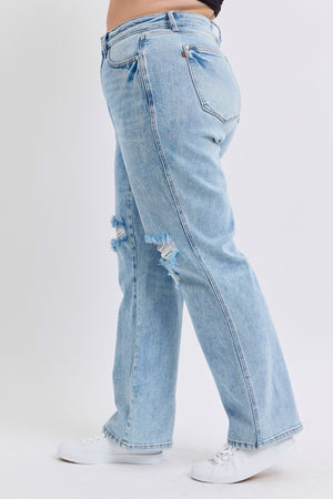 Judy Blue High Waist Rigid Magic 90's Straight Leg Jeans