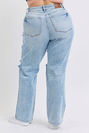 Judy Blue High Waist Rigid Magic 90's Straight Leg Jeans