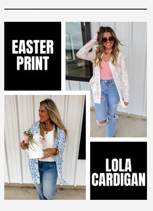 PREORDER: Blakeley Lola Easter Cardigan - 2 desigs