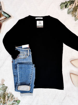 Larissa Long Sleeve - Black by Michelle Mae