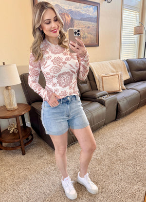 Judy Blue High Waist Slim With Cell Phone Back Pocket Denim Shorts