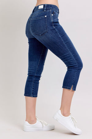 Judy Blue Mid Rise Non Distressed Skinny Capri Jeans