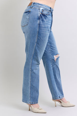 Judy Blue High Waist Rigid Magic Criss-Cross Waistband Straight Jeans