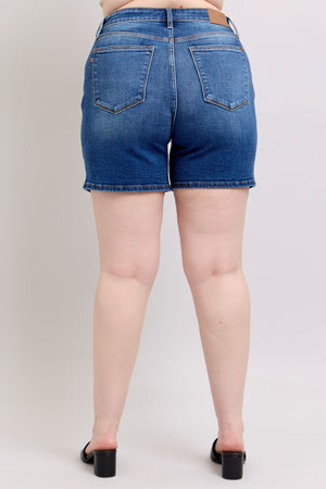 Judy Blue High Waist Adjustable Double Button Dad Shorts