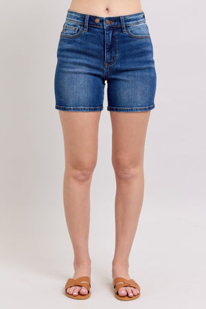 Judy Blue High Waist Adjustable Double Button Dad Shorts