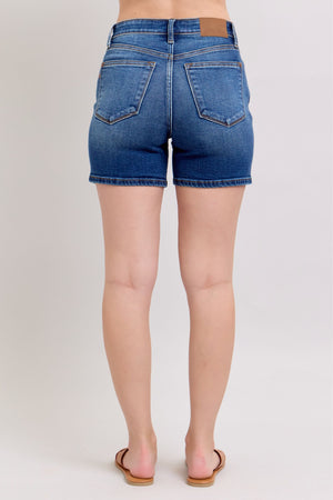 Judy Blue High Waist Adjustable Double Button Dad Shorts