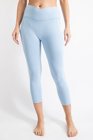 Buttery Soft V Waist Capri Athletic Leggings with Pockets by Rae Mode - 4 colors
