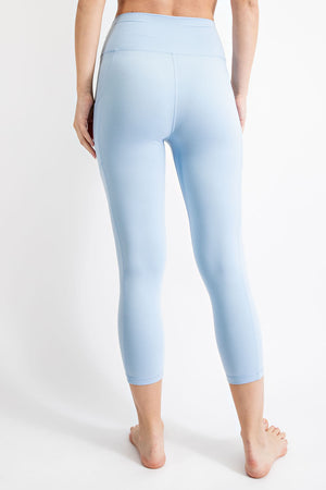 Buttery Soft V Waist Capri Athletic Leggings with Pockets by Rae Mode - 4 colors
