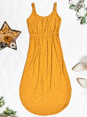 Reagan Ribbed Midi Dress - Pumpkin Floral by Michelle Mae