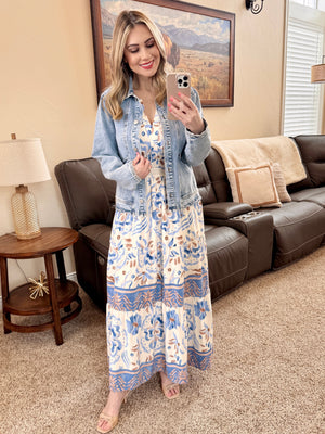 Smocked Dress in Driftwood Bloom