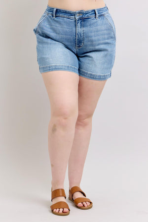 Judy Blue High Waist Sunny Days Trouser Jean Shorts