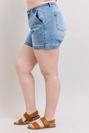 Judy Blue High Waist Sunny Days Trouser Jean Shorts