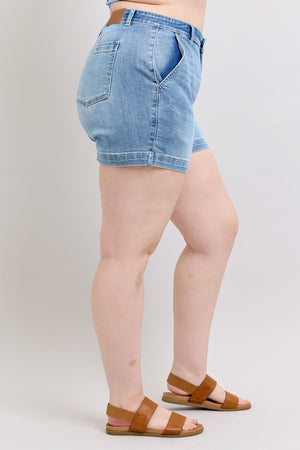 Judy Blue High Waist Sunny Days Trouser Jean Shorts