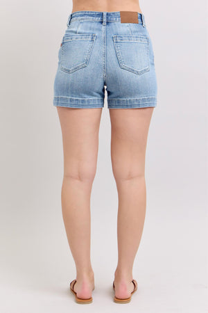 Judy Blue High Waist Sunny Days Trouser Jean Shorts