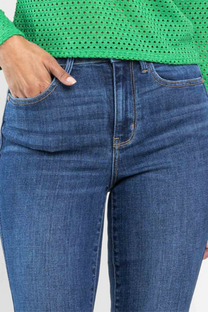 Judy Blue High Waist Side Hem Flare Trouser Jeans Tall (33.5" inseam)