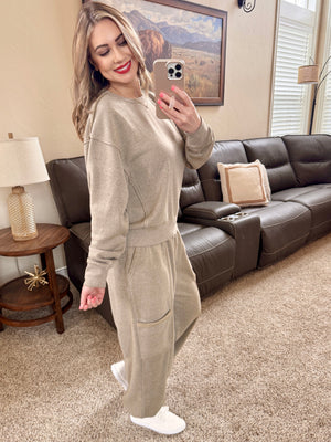 Cozy Mocha Jogger Set