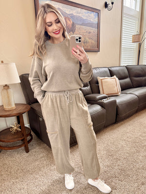 Cozy Mocha Jogger Set