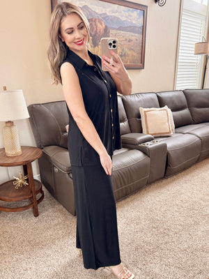 Resort Wear Set In Black by Dear Scarlett