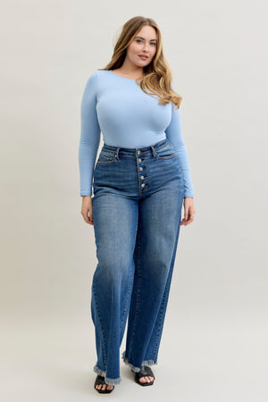 Judy Blue High Waist Column Straight Button-Fly & Back Welt Pkts