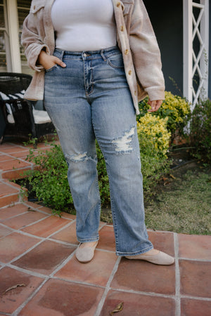 Judy Blue High Waist Distressed Dad Jean