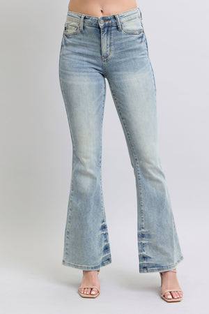 Judy Blue Mid Rise Pin tac Detail Flare Jeans - 33" Inseam