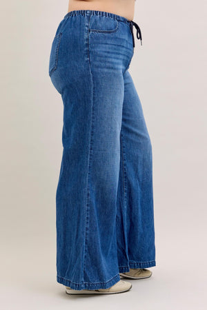 Judy Blue High Waist Featherweight Palazzo Wide Leg Jeans