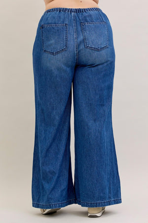 Judy Blue High Waist Featherweight Palazzo Fit Jeans