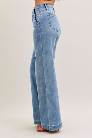 Judy Blue High Waist Trouser Wide Leg Jeans