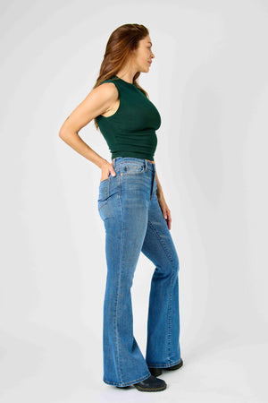 Judy Blue High Waist Classic Vintage Flare Jeans Tall (33.5" inseam)