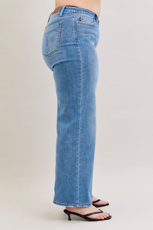 Judy Blue Mid Rise Retro Wide Leg Jeans
