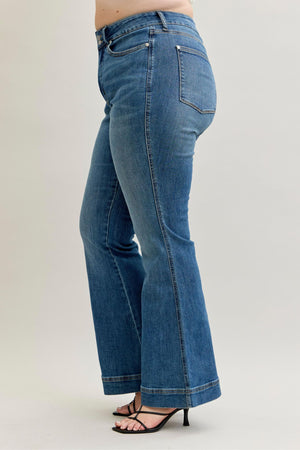 Eva High Waist Flare Tummy Control Double Button WB