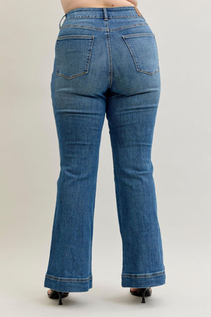 Eva High Waist Flare Tummy Control Double Button WB