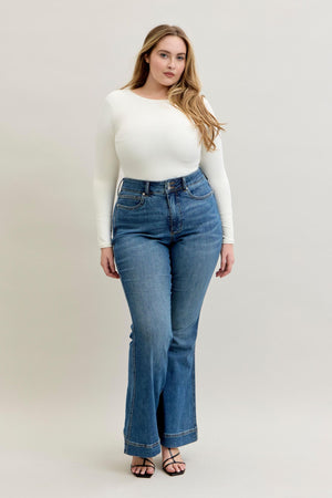 Eva High Waist Flare Tummy Control Double Button WB