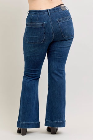 Judy Blue High Waist Vintage Pocket Flare Jeans