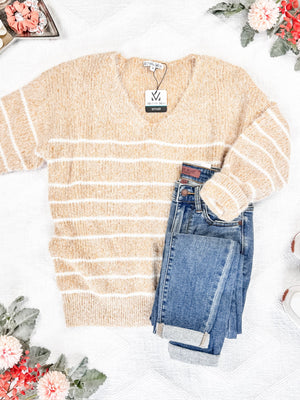 Cozy Striped Sweater - Mustard by Michelle Mae