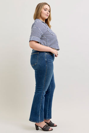 Judy Blue Mid Rise Bootcut with Cell Phone Back Pocket & Slit