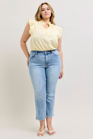 Judy Blue High Waist Ankle Straight Leg Jeans