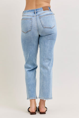 Judy Blue High Waist Ankle Straight Leg Jeans