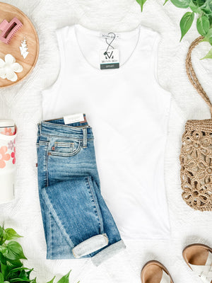 Ava Tank- White by Michelle Mae