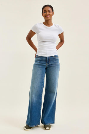 Judy Blue High Waist Retro Wide Leg Jeans