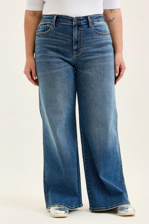 Judy Blue High Waist Retro Wide Leg Jeans