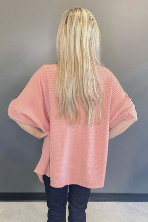 I'm Blushing - Waffle Knit Dolman