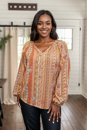 In the Flower Fields Long Sleeve Top