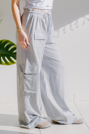 Soft Haven Heathered Grey Cargos Pants