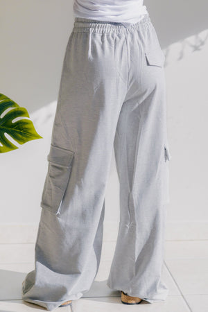 Soft Haven Heathered Grey Cargos Pants