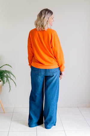 Groovy Denim Bloom Sweatshirt