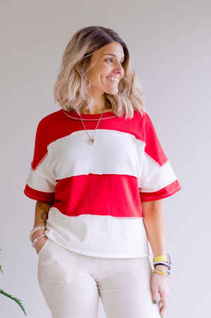 Heartline Exposed Seam Top